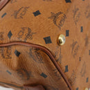 MCM Vicetos Logogram Hand Bag PVC Leather Brown Gold Auth 183174-16