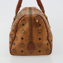 MCM Vicetos Logogram Hand Bag PVC Leather Brown Gold Auth 183174-3