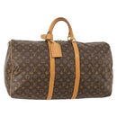 LOUIS VUITTON Monogram Keepall 55 Boston Bag M41424 LV Auth 183184-1