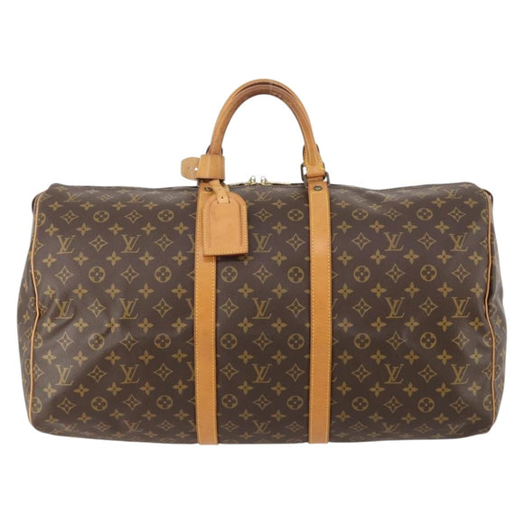 LOUIS VUITTON Monogram Keepall 55 Boston Bag M41424 LV Auth 183184