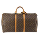 LOUIS VUITTON Monogram Keepall 55 Boston Bag M41424 LV Auth 183184-2