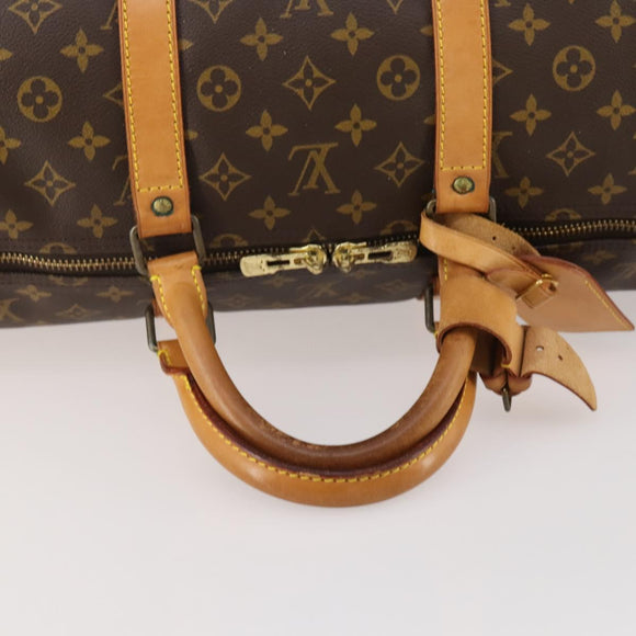 LOUIS VUITTON Monogram Keepall 55 Boston Bag M41424 LV Auth 183184