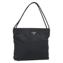 PRADA Hand Bag Nylon Black Silver Auth 183188A-1