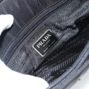 PRADA Hand Bag Nylon Black Silver Auth 183188A-10