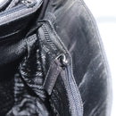 PRADA Hand Bag Nylon Black Silver Auth 183188A-20