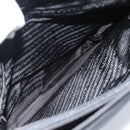 PRADA Hand Bag Nylon Black Silver Auth 183188A-24