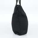 PRADA Hand Bag Nylon Black Silver Auth 183188A-3