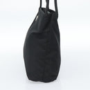 PRADA Hand Bag Nylon Black Silver Auth 183188A-4