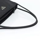 PRADA Hand Bag Nylon Black Silver Auth 183188A-7