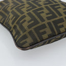 FENDI Zucca Canvas Shoulder Bag Black Brown Auth 183189-15