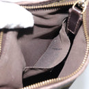 FENDI Zucca Canvas Shoulder Bag Black Brown Auth 183189-21