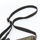 FENDI Zucca Canvas Shoulder Bag Black Brown Auth 183189-8