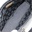 SAINT LAURENT Hand Bag Embossed leather Black Gold Auth 183192A-12