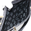 SAINT LAURENT Hand Bag Embossed leather Black Gold Auth 183192A-21