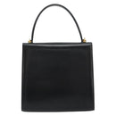 CELINE Handtasche Leder 2-Wege Schwarz Gold Auth 183194SAV-3