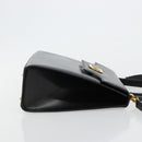 CELINE Handtasche Leder 2-Wege Schwarz Gold Auth 183194SAV-4