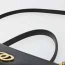 CELINE Handtasche Leder 2-Wege Schwarz Gold Auth 183194SAV-8