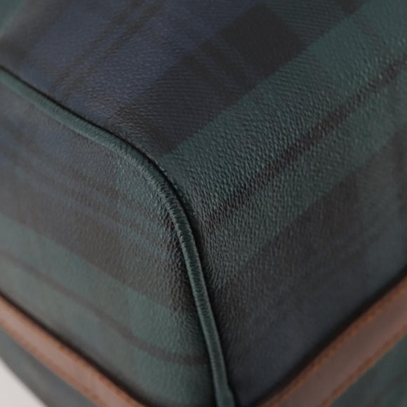 Polo Ralph Lauren Boston Bag Leather PVC Green Auth 183195A