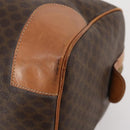 CELINE Macadam Canvas Boston Bag PVC Leather Brown Gold Auth 183196A-9