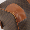 CELINE Macadam Canvas Boston Bag PVC Leather Brown Gold Auth 183196A-14