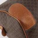 CELINE Macadam Canvas Boston Bag PVC Leather Brown Gold Auth 183196A-16
