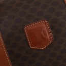 CELINE Macadam Canvas Boston Bag PVC Leather Brown Gold Auth 183196A-18