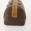 CELINE Macadam Canvas Boston Bag PVC Leather Brown Gold Auth 183196A-3