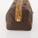 CELINE Macadam Canvas Boston Bag PVC Leather Brown Gold Auth 183196A-4