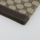 GUCCI GG Supreme Clutch Bag PVC Beige Gold Auth 183198-11