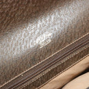 GUCCI GG Supreme Clutch Bag PVC Beige Gold Auth 183198-14
