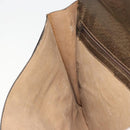 GUCCI GG Supreme Clutch Bag PVC Beige Gold Auth 183198-17
