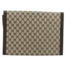 GUCCI GG Supreme Clutch Bag PVC Beige Gold Auth 183198-3