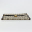 GUCCI GG Supreme Clutch Bag PVC Beige Gold Auth 183198-7