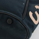 CHANEL Choco Bar Hand Bag Canvas Navy Silver CC Auth 183201-8