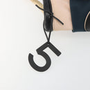 CHANEL Choco Bar Hand Bag Canvas Navy Silver CC Auth 183201-9