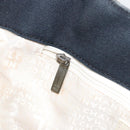 CHANEL Choco Bar Hand Bag Canvas Navy Silver CC Auth 183201-22