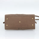 SAINT LAURENT Cavas chic Hand Bag Leather 2way Brown Gold 297957 Auth 183202A-5