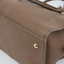 SAINT LAURENT Cavas chic Hand Bag Leather 2way Brown Gold 297957 Auth 183202A-16