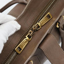 SAINT LAURENT Cavas chic Hand Bag Leather 2way Brown Gold 297957 Auth 183202A-18