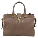 SAINT LAURENT Cavas chic Hand Bag Leather 2way Brown Gold 297957 Auth 183202A-13