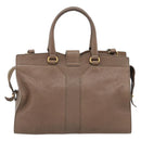 SAINT LAURENT Cavas chic Hand Bag Leather 2way Brown Gold 297957 Auth 183202A-2