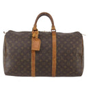 LOUIS VUITTON Monogram Keepall 50 Boston Bag M41426 LV Auth 183206-13