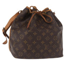 LOUIS VUITTON Monogram Petit Noe Shoulder Bag M42226 LV Auth 183207SAV-1