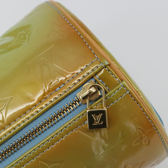 LOUIS VUITTON Monogram Vernis Bedford Hand Bag Baby Blue M91007 LV Auth 183212