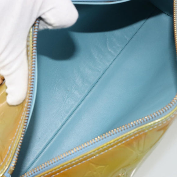 LOUIS VUITTON Monogram Vernis Bedford Hand Bag Baby Blue M91007 LV Auth 183212