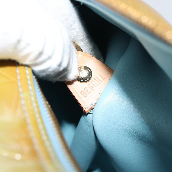 LOUIS VUITTON Monogram Vernis Bedford Hand Bag Baby Blue M91007 LV Auth 183212