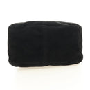 FENDI Mamma Baguette Shoulder Bag Suede Black Gold Auth 183213SAM-11