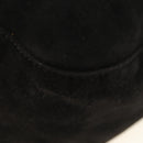 FENDI Mamma Baguette Shoulder Bag Suede Black Gold Auth 183213SAM-12