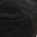 FENDI Mamma Baguette Shoulder Bag Suede Black Gold Auth 183213SAM-13