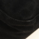FENDI Mamma Baguette Shoulder Bag Suede Black Gold Auth 183213SAM-14